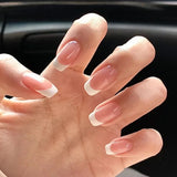 SHOPMOCHO 24Pcs Cat’s Eye Leopard Print Press on Fake Nails Mid-length Ballet False Nails with Rhinestone Detachable Full Cover Nail Tip