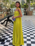 Shopmocho Strapless Ribbon Maxi Dress Women Elegant Sleeveless Backless Pleated Party Dresses Female 2025 Summer Sexy Lady Evening Vestido