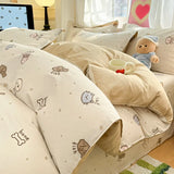 SHOPMOCHO 100% Cotton Printed Duvet Cover Single Piece Fresh Style Bedding Cover Soft Breathable Quilt Cover for Bedroom