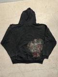 SHOPMOCHO Mens Black Zip Hoodie Skull Print Dark Style Cotton Streetwear Jacket Casual Long Sleeve Pullover Hooded Sweatshirt Graphic