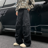 Shopmocho Spring Big Pocket Men's Cargo Pants Japanese Y2k Harajuku Loose Straight Wide Leg Trousers Baggy Pants Man Hip Hop Sweatpants