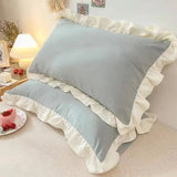 SHOPMOCHO Princess Pillowcases With Ruffles Multiple Sizes Pillow Cover Comfortable Pillow Case For Adults Kids