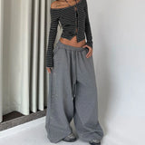 SHOPMOCHO Y2K Black Diamond Sweatpants Women Harajuku Streetwear Baggy Joggers Fashion Wide Leg Pants Hip Hop Oversized Casual Trousers