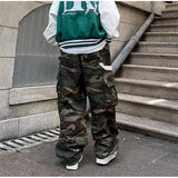 Shopmocho Y2k American High Street Retro Hiphop Camouflage Cargo Pants Thin Pants Gothic Fashion Men Straight Leg Casual Pants Trend Brand