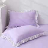 SHOPMOCHO Princess Pillowcases With Ruffles Multiple Sizes Pillow Cover Comfortable Pillow Case For Adults Kids