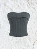 Shopmocho Sexy Rib-knit Tube Top Women Summer 2025 Y2K Clothes Grunge Punk Solid Strapless Sleeveless Slim Fit Crop Tank Top Streetwear