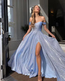 Shopmocho Ladies Dress Banquet Sequin Large Hem Strapless Sexy and Fashionable Slit Dress Summer 2025
