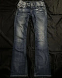 SHOPMOCHO Vintage Jeans Y2K Clothes Womens Vintage Pocket Sequin Washed Blue Baggy Jeans Mid Rise Slim Fit Trousers