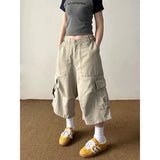SHOPMOCHO American Vintage Y2k 90s Cargo Pants Women Harajuku Oversized Jorts Baggy Summer Short Trousers Streetwear Korean Fashion Capris