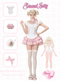 Shopmocho Japanese Kawaii Lolita Elegant 2 Piece Sets Women Pink Y2k Bow Design Mini Skirt Suit Female Princess Sweet Chic Outfits Summer