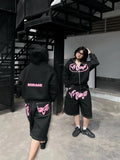 SHOPMOCHO Men's and Women's American Trend Street Personality Sports Set Loose Casual Style Cool Zip Up Sportswear Set New Clothing