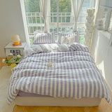 SHOPMOCHO Ins Bedding Set with Pillowcase bed sheet Single Full Size Bed Linen Duvet Cover Set Queen/King Double Comforter Cover