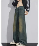 SHOPMOCHO Male Trousers New 2026 Hot Selling Korean Men's Casual Long Denim Classic Men's Straight Leg High Street Denim Wide Leg Pants