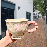 Shopmocho Cup Cartoon Popular High Looks Puppy Bunny Mug Ceramic Cup Couple Water Cup For Girls' Birthday Gift