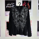 SHOPMOCHO Gothic Southpole Long Sleeve Man Retro Fashion American Skull Print Oversize T-shirt Autumn Sun Proof Tops