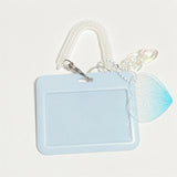 Shopmocho High-looking Glitter Powder Love Cloud Gradient Gu Card Keychain Bus Card Student ID Card Holder