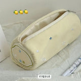 Shopmocho INS Large Capacity Pink Pen Bag Creative Soft Touch Pencil Case Stationery Storage Organizer Creative Students Gift