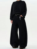SHOPMOCHO High Streets Spring Summer Men's Jeans American Baggy Wide Leg Curved Knife Denim Pants Loose Solid Color Male Trendy Trousers