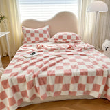 SHOPMOCHO 1 piece pink white flannel panda fleece soft and comfortable blanket nap blanket suitable for sofa bed sofa office suitable