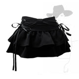 SHOPMOCHO New Fashion Women Hot Girl Sweet Kawaii Bow Vintage Y2k Clothes American Streetwear Sexy Summer A-line Gothic Mini Denim Skirts