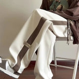 SHOPMOCHO Thickened Fleece Autumn Winter Men's Casual Sports Harlan Pants Loose Fit Straight Leg Sweatpants for plus Size People