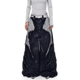SHOPMOCHO 2026 New American  Jeans with Old Washing and Splicing Burrs Women Y2K Hip Hop Popular Casual Joker Wide-leg Pants
