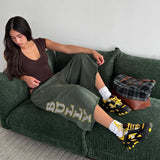 SHOPMOCHO Y2K Retro Green Drawstring Shorts Reflective Print Distressed Bermuda Shorts American Casual Streetwear Unisex Baggy Sweatpants