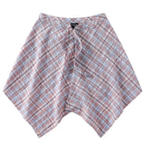 Shopmocho Fashion Tassel Hip Hop Irregular Men and Women Fake Shirt Hem Spring Autumn False Shirt Skirt Half-body Plaid Skirts Womens Saia