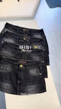 SHOPMOCHO Women American Retro Mini Skirt Summer Slim Fit Sexy Wrap Butocks Denim A Line Skirt Y2k Embroidered Harajuku Short Skirt