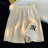 SHOPMOCHO American Street Fashion Style Niche Fashion Brand Letter Print Casual Men's Sports Pants Loose Oversized Shorts