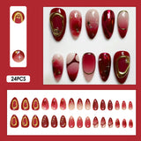 SHOPMOCHO 24pcs White Flower Fake Nail Tips Ins Yellow Pink Blush False Nails Wearable Full Cover European Almond Shaped Press on Nails