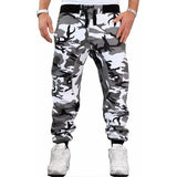 Shopmocho Pantalon de survêtement de course pour hommes, Camouflage, élastique, Cargo, cordon de serrage, multi-poches, bas décontracté, survêtement, nouvelle collection 2025