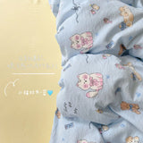 Shopmocho Korean Flowers Bedding Set 2025 New Kids Twin Full Queen Size Soft Bed Flat Sheet Duvet Cover Set Pillowcases Simple Bed Linen