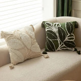 SHOPMOCHO 45x45CM Embroidered Floral Pillow Case Decor Home Light Luxury Sweet Pillow Cushion Cover Throw Square Funda Cogines De