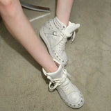 SHOPMOCHO Retro Fashion Versatile High Top Shoes Women 2026 Casual Platform Inside Heightening Sneakers
