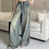 SHOPMOCHO Y2K Loose Straight Leg Jeans Women Trousers Baggy Wide Fit Casual High Waist Retro Washed Vintage Style Women's jeans Jeans