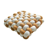SHOPMOCHO Square Knot Stuffed Cushion Nordic Aesthetic Pillow Decorative Plush Pillow Office Sleeping Floor Windowsill Back Cushion Decor
