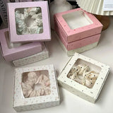 SHOPMOCHO 1/3/5/10pcs Packaging Boxes With Bowknot DIY Candy Cookies Gift Window Boxes Handmade Soap Wrapping Supplies Wedding Decor