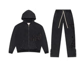 SHOPMOCHO Garden of Eden V2 Hoodie and Sweatpants Two Piece Set Men Women Loose Sweatshirt  Flower Embroidery Tracksuit Jogging Pants Suit