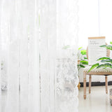 SHOPMOCHO French Lace Tulle Curtain White Tulle Lace Curtains Blind Living Room Bedroom Breathable Screen Curtain Wedding Decor Curtains