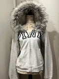 SHOPMOCHO 2025 new blue sweatshirt for women fall and winter gothic American retro casual bulk streetwear Y2K design Slim cardigan jacket