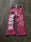 Shopmocho High Street Trendy Pants High Street Ins Trendy Brand Men's and Women's Loose Straight Tube Embroidered Printed Casual Pants