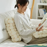 SHOPMOCHO Square Knot Stuffed Cushion Nordic Aesthetic Pillow Decorative Plush Pillow Office Sleeping Floor Windowsill Back Cushion Decor