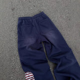 SHOPMOCHO Y2k Clothes Vintage Wash USA Flag Print Wide Leg Sweatpants Men Casual Streetwear Pants Ropa De Hombre Штаны Baggy Sweatpants