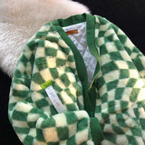 Shopmocho French green plaid coat women's autumn and winter new cashmere winter loose lazy style thick baseball cotton-padded jacket