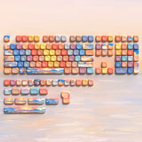 SHOPMOCHO Pink Cat Dye Sublimation PBT Keycaps 136 Keys MOA Profile Keyboard Keycaps for Cherry Gateron MX Switches Mechanical Keyboards