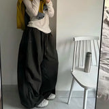 Shopmocho Oversized Black Sweatpants Women Y2K Harajuku Baggy Joggers Summer Streetwear Wide Leg Pants Korean Fashion Casual Trousers New