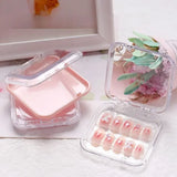 SHOPMOCHO 20/10 Pieces Empty Nail Boxes For Packaging Square Shape Box Wholesale Nail Tips Press On Nail Packaging Case Small Business