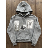 SHOPMOCHO Y2k American Retro Patchwork Hoodie Fabric Sweatshirt Men Women Fashion Art Simple Streetwear Unisex Oversized Clothing