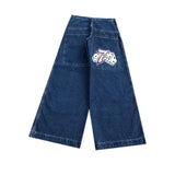 SHOPMOCHO Y2K Loose Jeans Retro Pattern Embroidery High Quality Men's Hip Hop American Fashion Harajuku Street Clothing Wide Legs Jeans